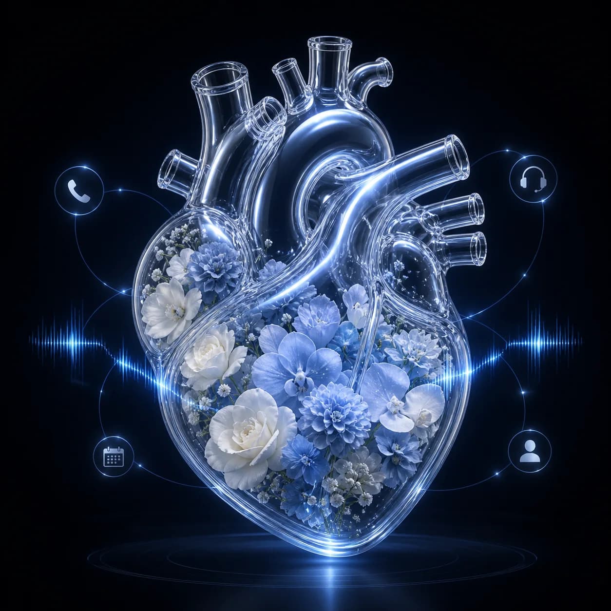 Healthcare AI Receptionist dashboard visual